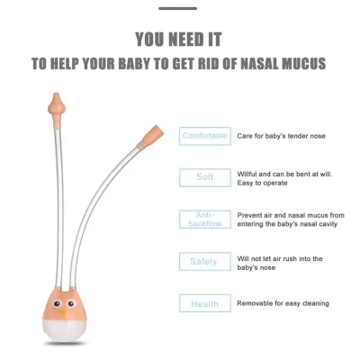 Aspirateur nasal bébé à embout buccal en silicone – image 3