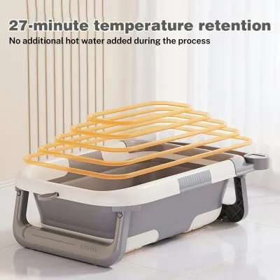 Baignoire bébé pliable avec thermomètre – image 2