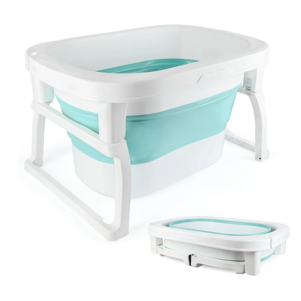 Baignoire pliable bébé avec pieds surélevés