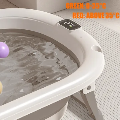 Baignoire pliable bébé avec thermomètre – image 3