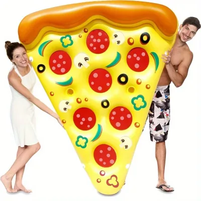 Bouée gonflable tranche de pizza en PVC