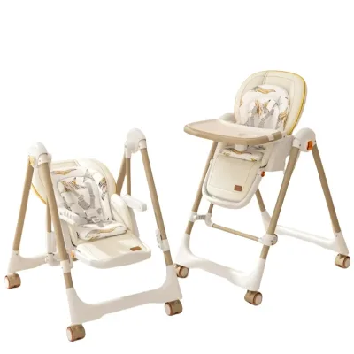 Chaise haute pliable 2 en 1 pour bébé