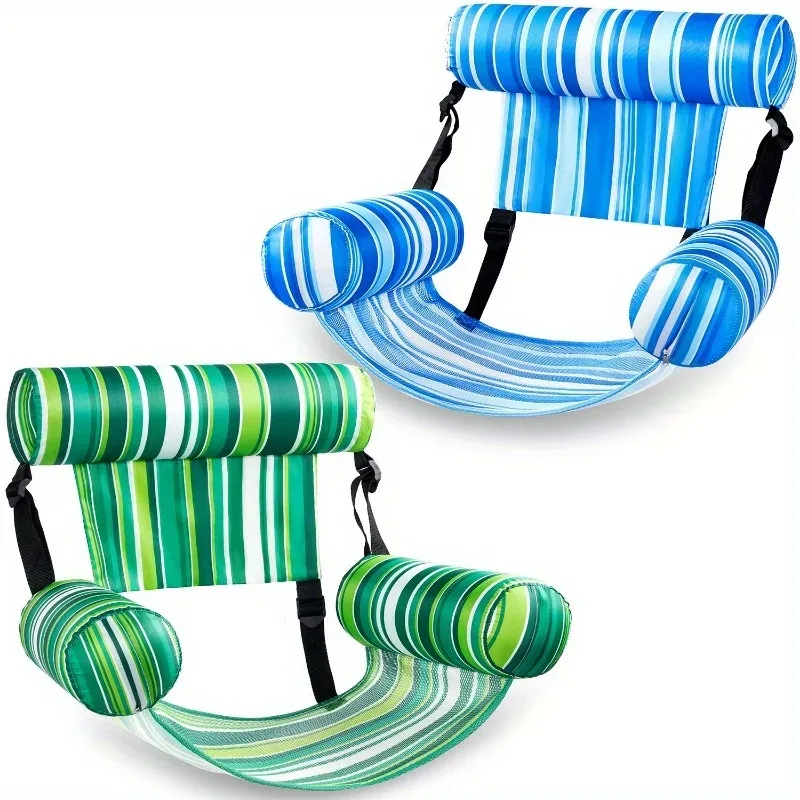 Chaises longues flottantes gonflables, lot de 2