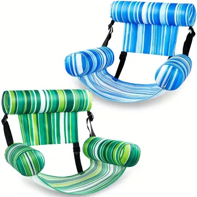 Chaises longues flottantes gonflables, lot de 2
