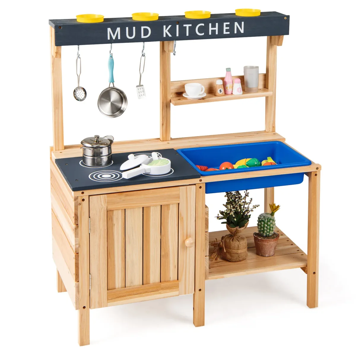 Cuisine de jeu en bois avec évier amovible