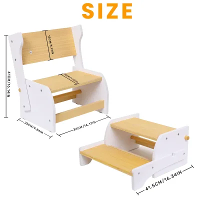 Escabeau et chaise convertibles 2 en 1 pour enfant – image 2