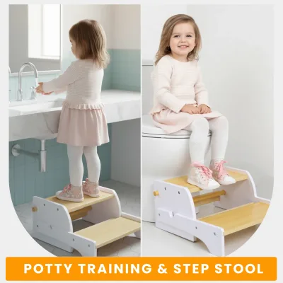 Escabeau et chaise convertibles 2 en 1 pour enfant – image 3