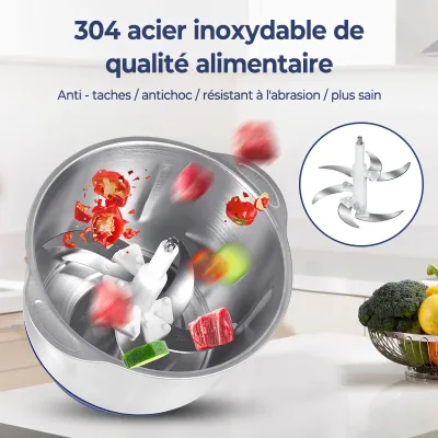Hachoir électrique 5 L en acier inoxydable – image 2