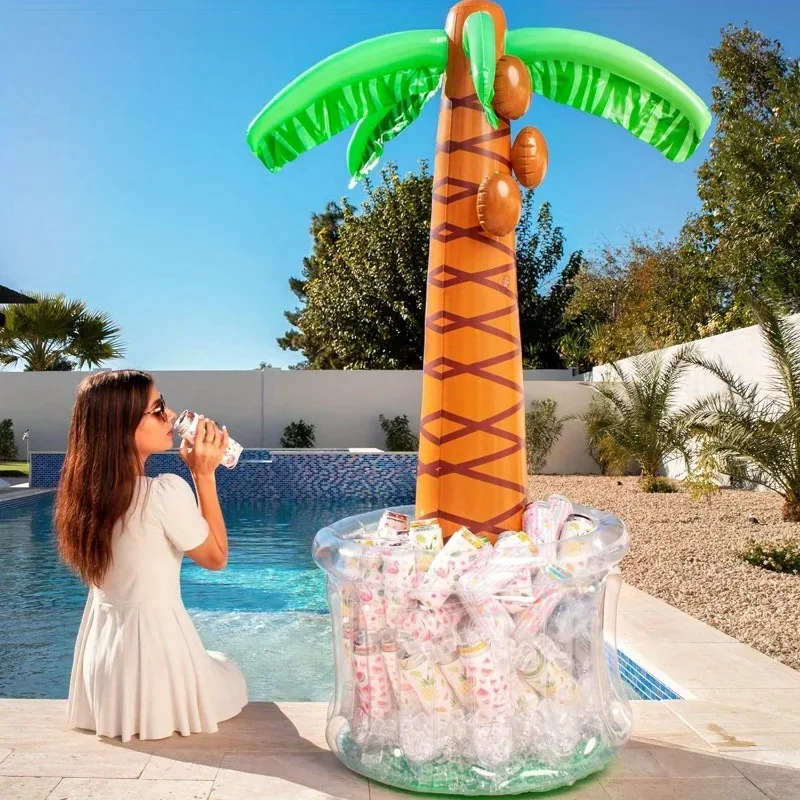 Palmier gonflable porte-boissons en PVC