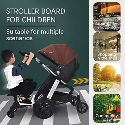 Planche universelle pour poussette noire – image 2