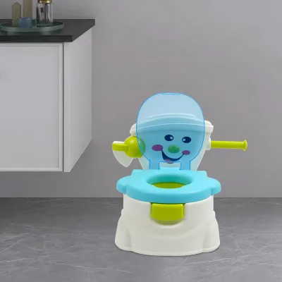 Pot bébé bleu et rose avec dossier – image 3