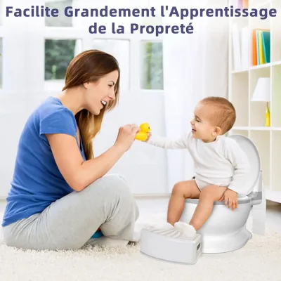 Pot d'apprentissage gris rose avec bac amovible – image 2