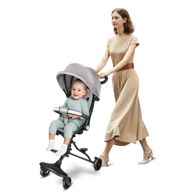 Poussette légère pliable à dossier réglable – image 2