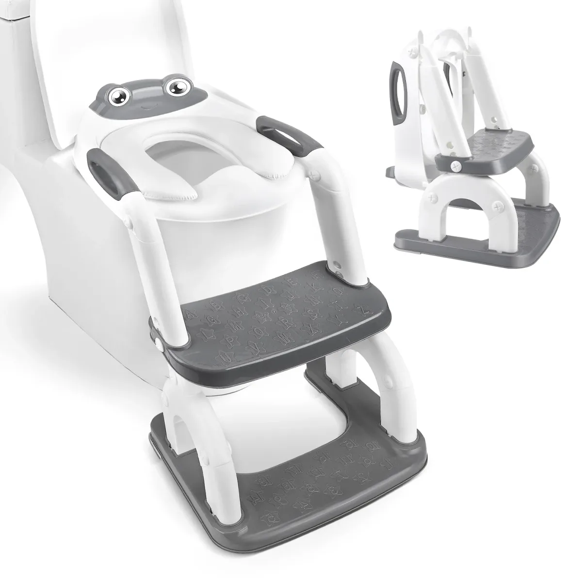 Réducteur de toilette enfant avec marchepied pliable