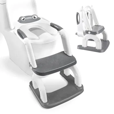 Réducteur de toilette enfant avec marchepied pliable
