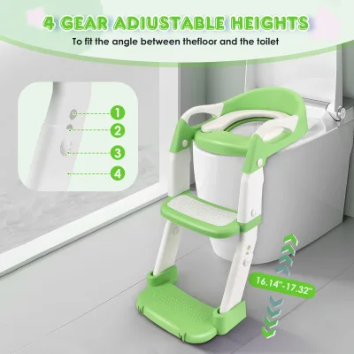 Réducteur de toilettes 3-en-1 avec escalier enfant – image 3
