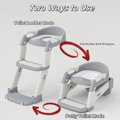 Réducteur de toilettes avec marchepied pliable – image 3