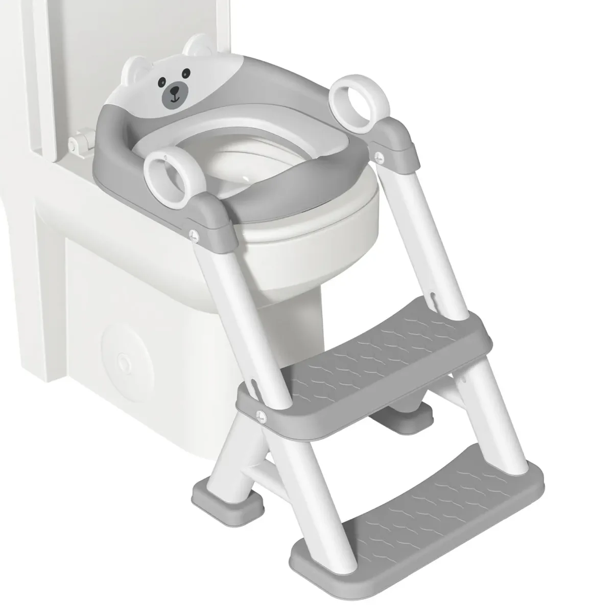Réducteur de toilettes pliable avec marches