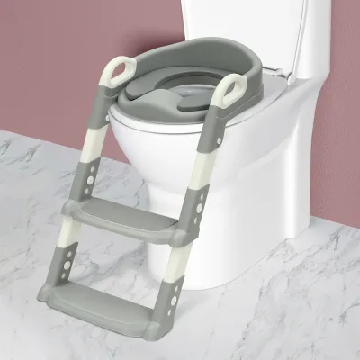 Siège de toilette pliable avec escalier – image 2