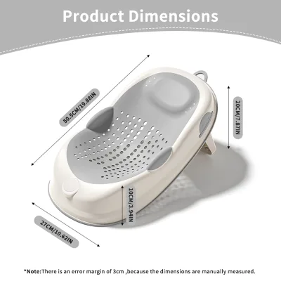 Support de bain bébé en PP avec pieds pliables – image 2