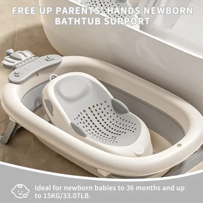 Support de bain bébé en PP avec pieds pliables – image 3