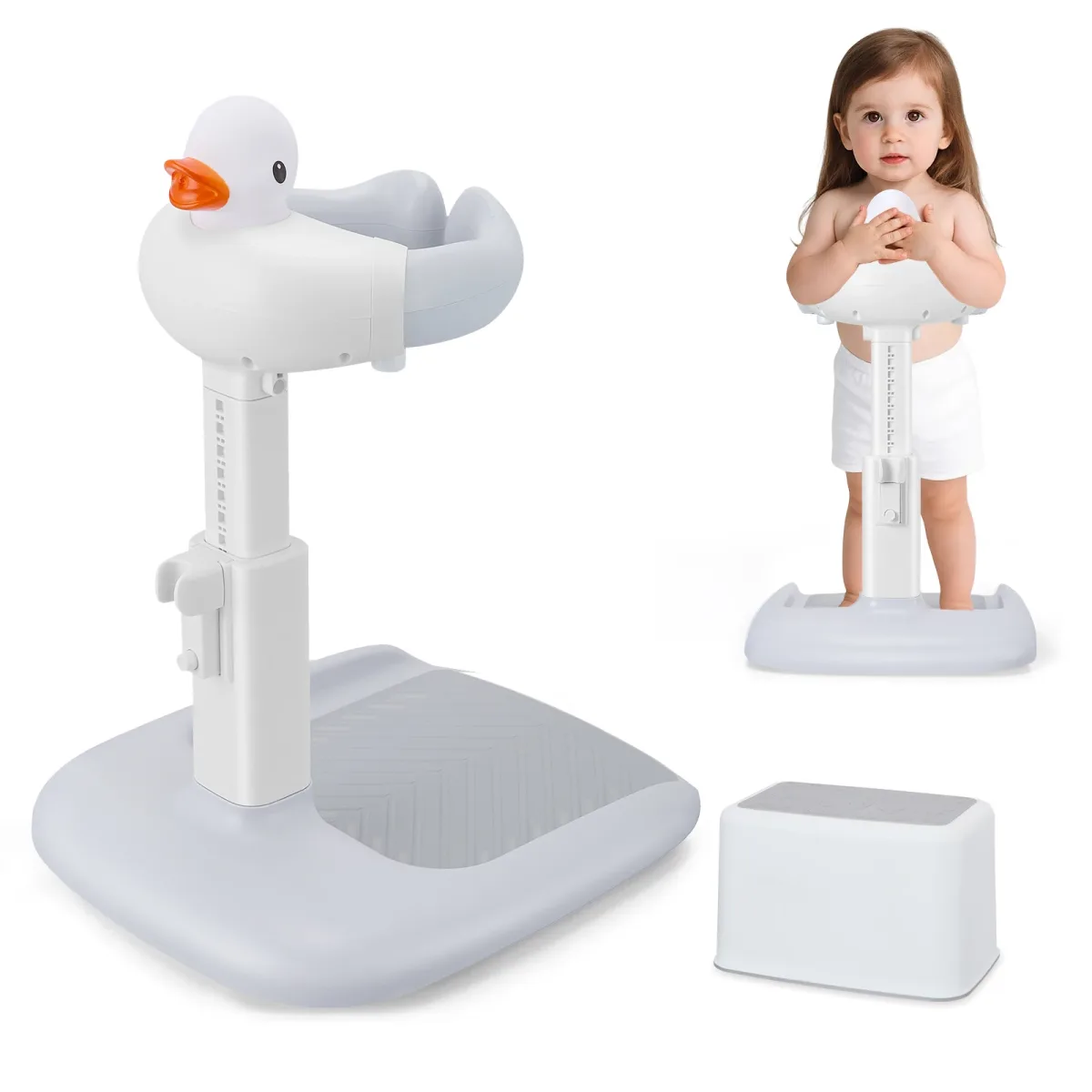 Support de bain pliable et réglable pour bébé